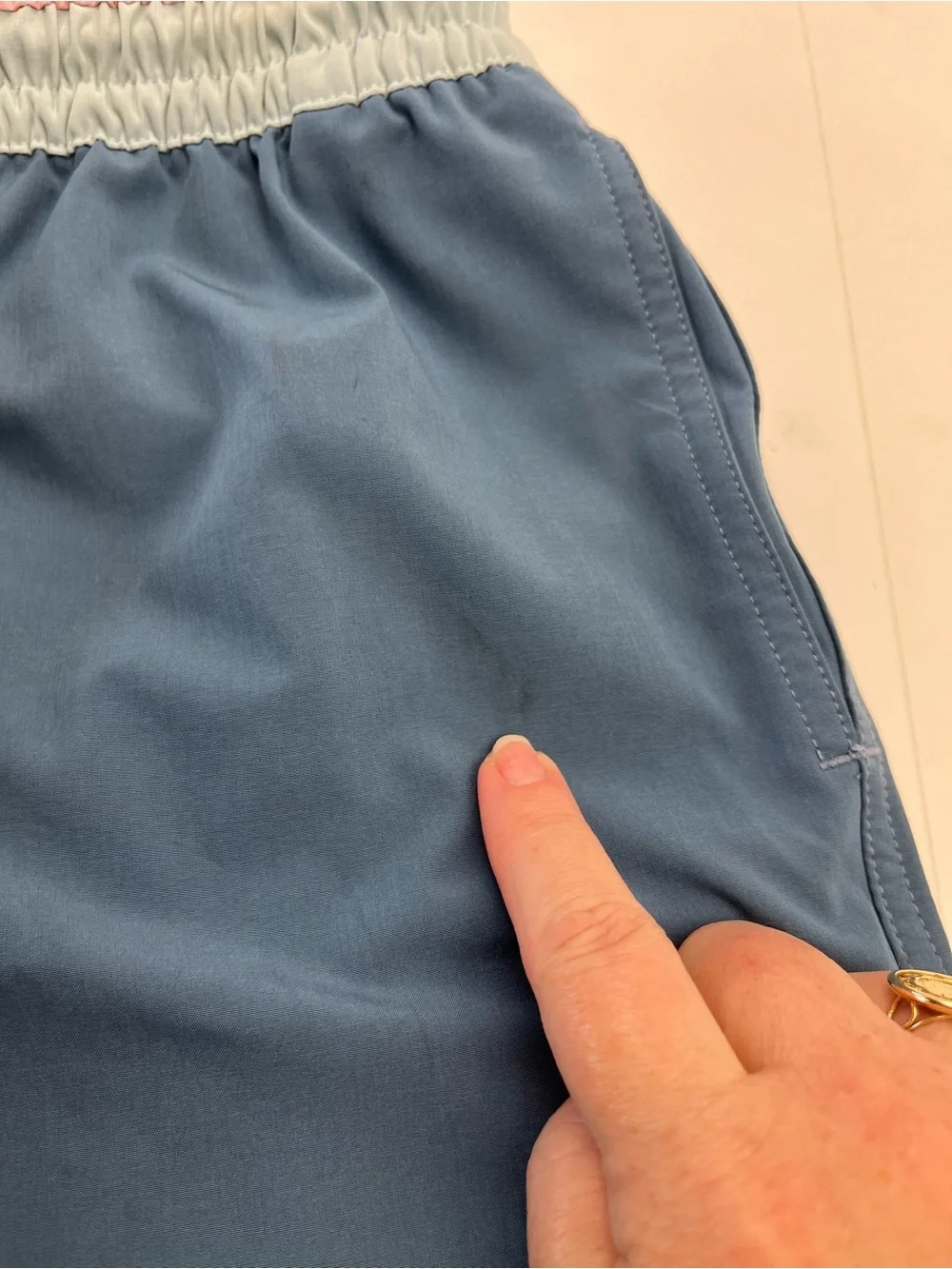 Chubbie’s Blue Swim Shorts Summer‎ Vacation Mens Size Small Liner Beach FLAWED